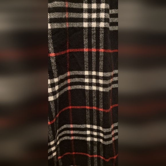 Vintage Burberry Black & Red Nova Check Pure Cashmere Warm Winter Scarf - Picture 3 of 7